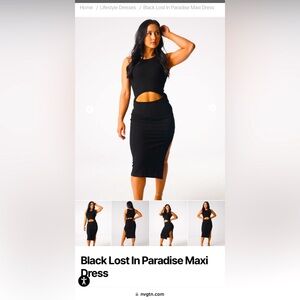 NVGTN lost in paradise cut out maxi dress